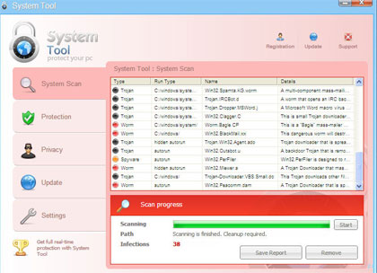 System Tool 2011 Rogue antivirus